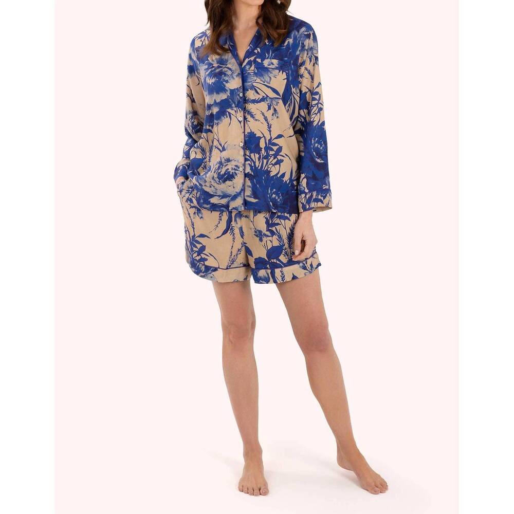NEW POWDER DESIGN INC women's china blooms supersoft pyjamas in blue
